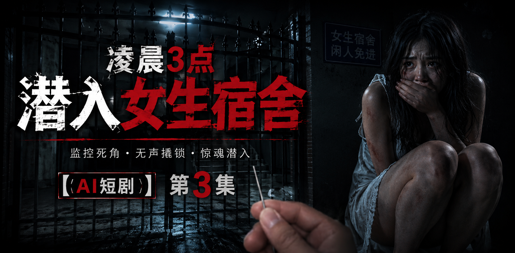 潜入女生宿舍 EP-3 宿舍暧昧升温 ai短剧 宿舍情欲故事 潜入缠绵