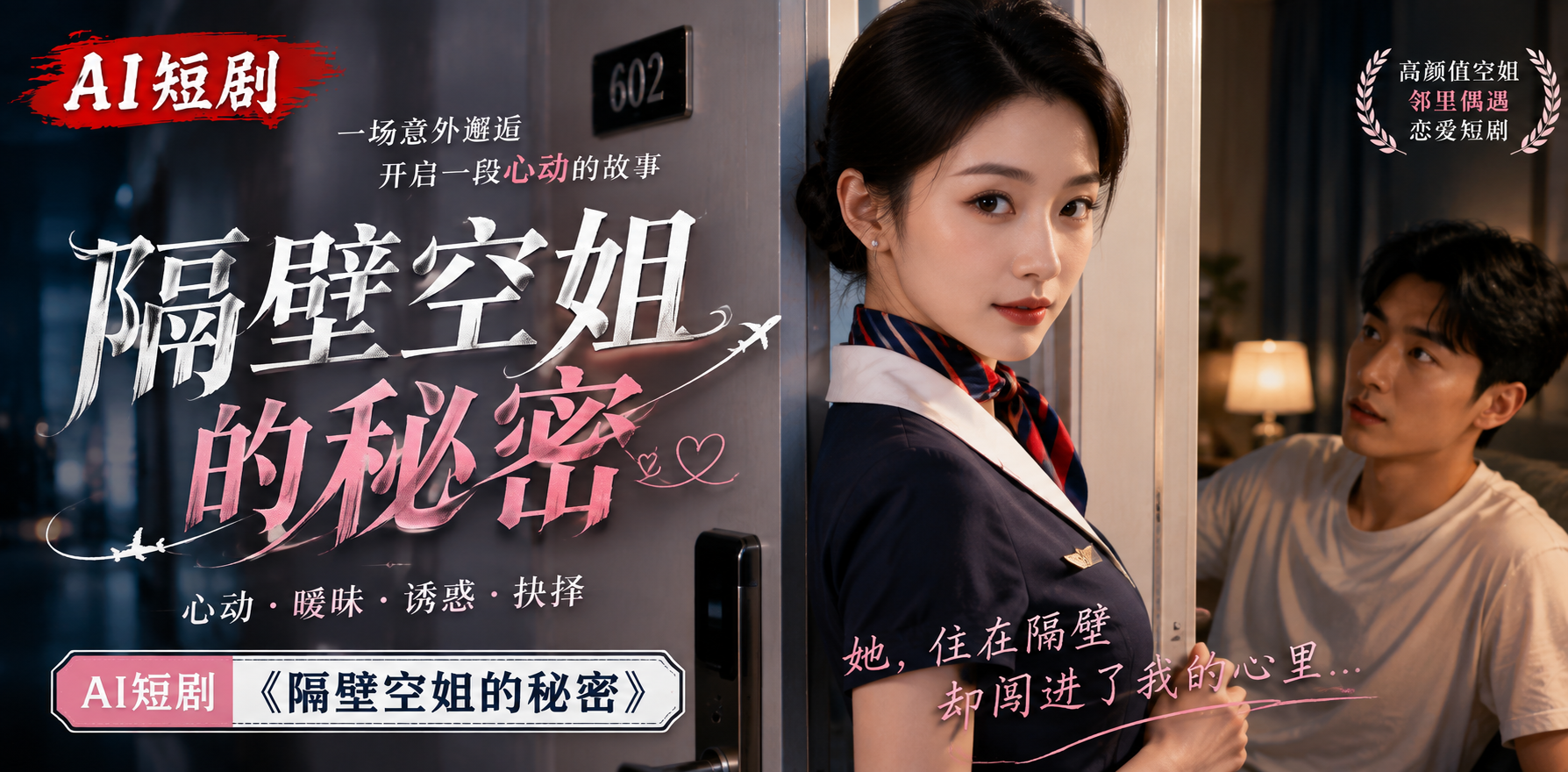 隔壁空姐的诱惑 空姐下班报酬 ai短剧 空姐情欲故事 空姐缠绵
