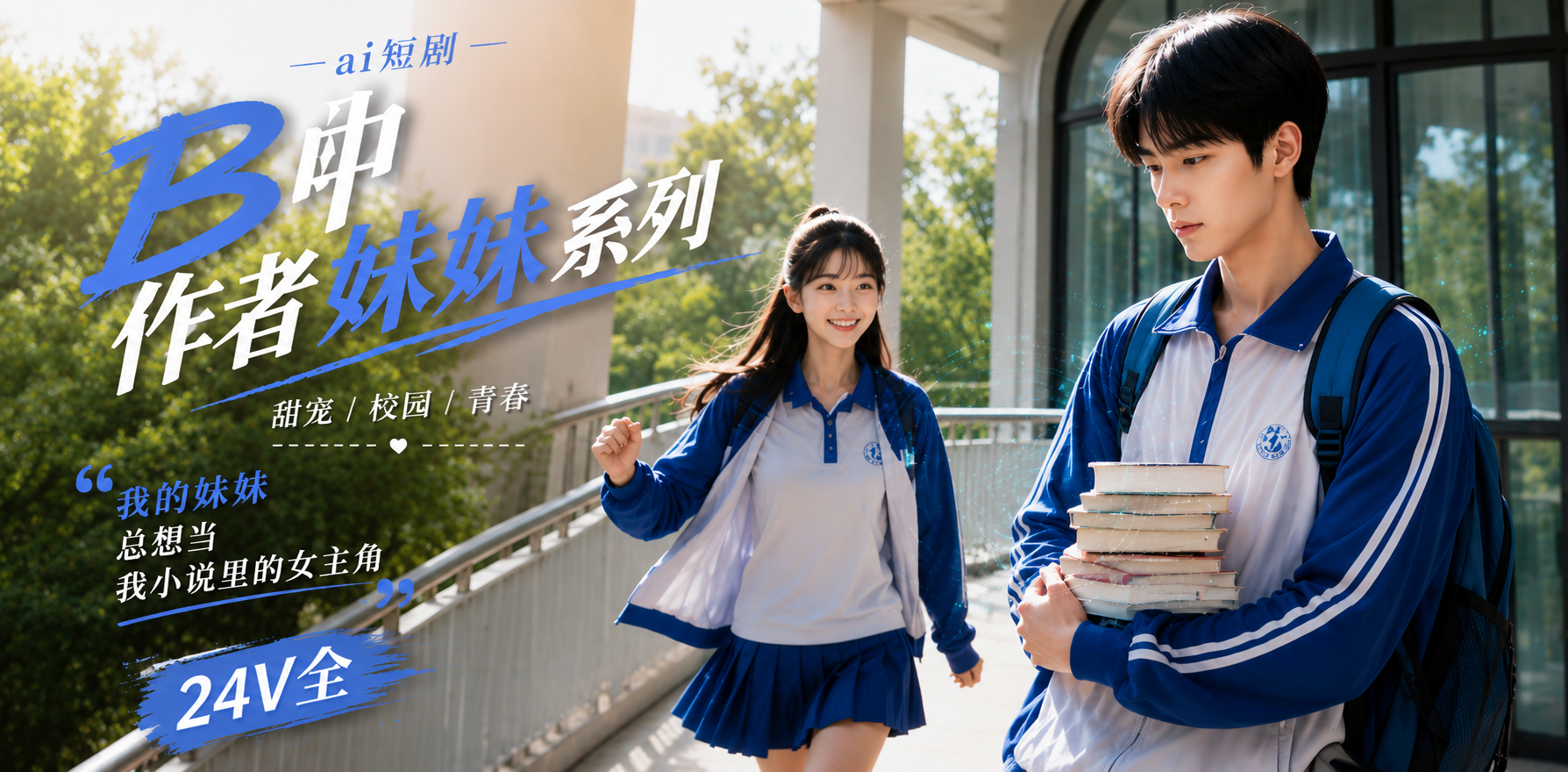 B中妹妹系列 高中爱情故事 校园恋人亲密 ai短剧 校园情欲故事 妹妹缠绵