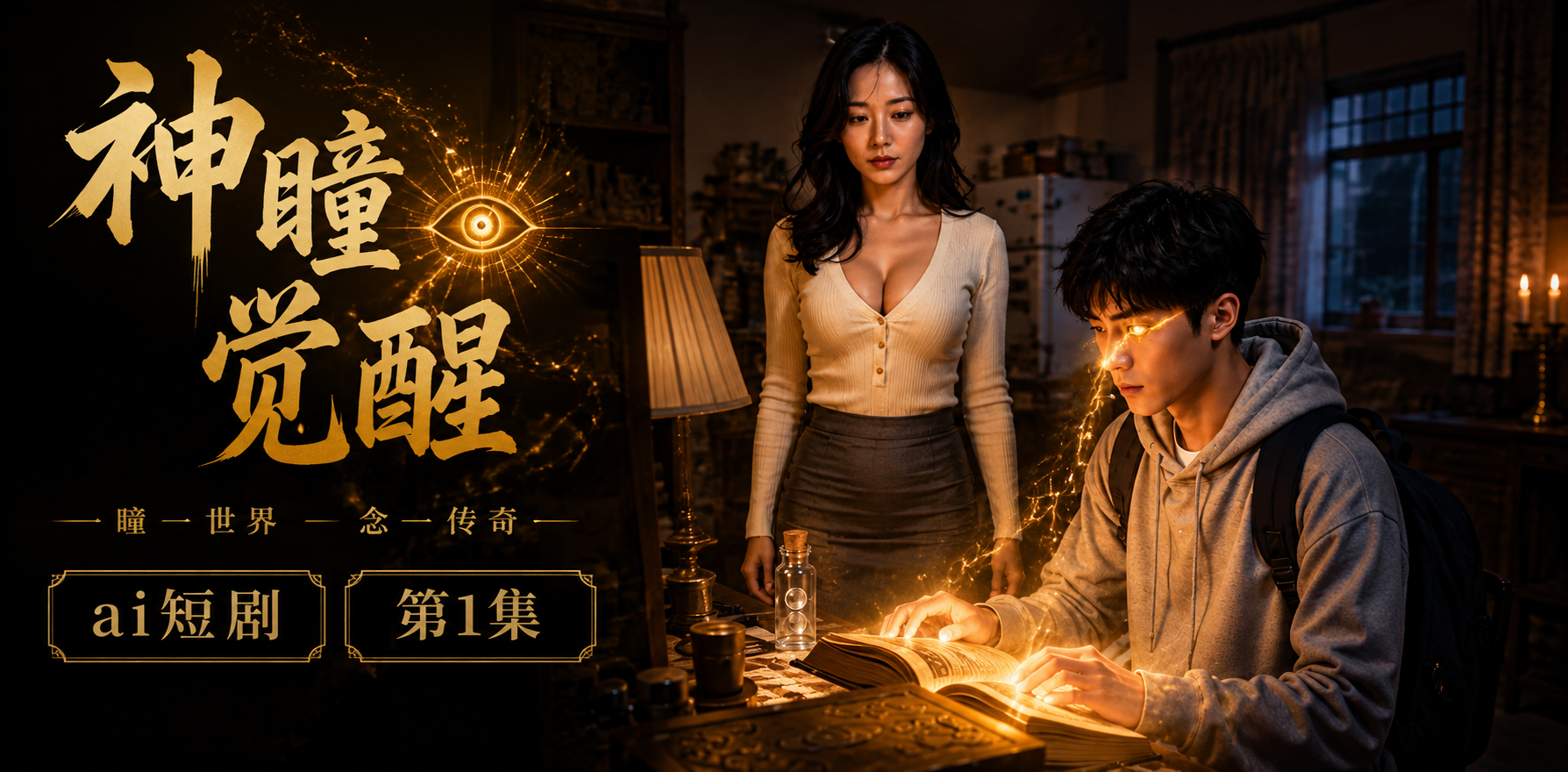 神瞳觉醒 第一集 神瞳初醒 ai短剧 神瞳情欲故事 觉醒缠绵
