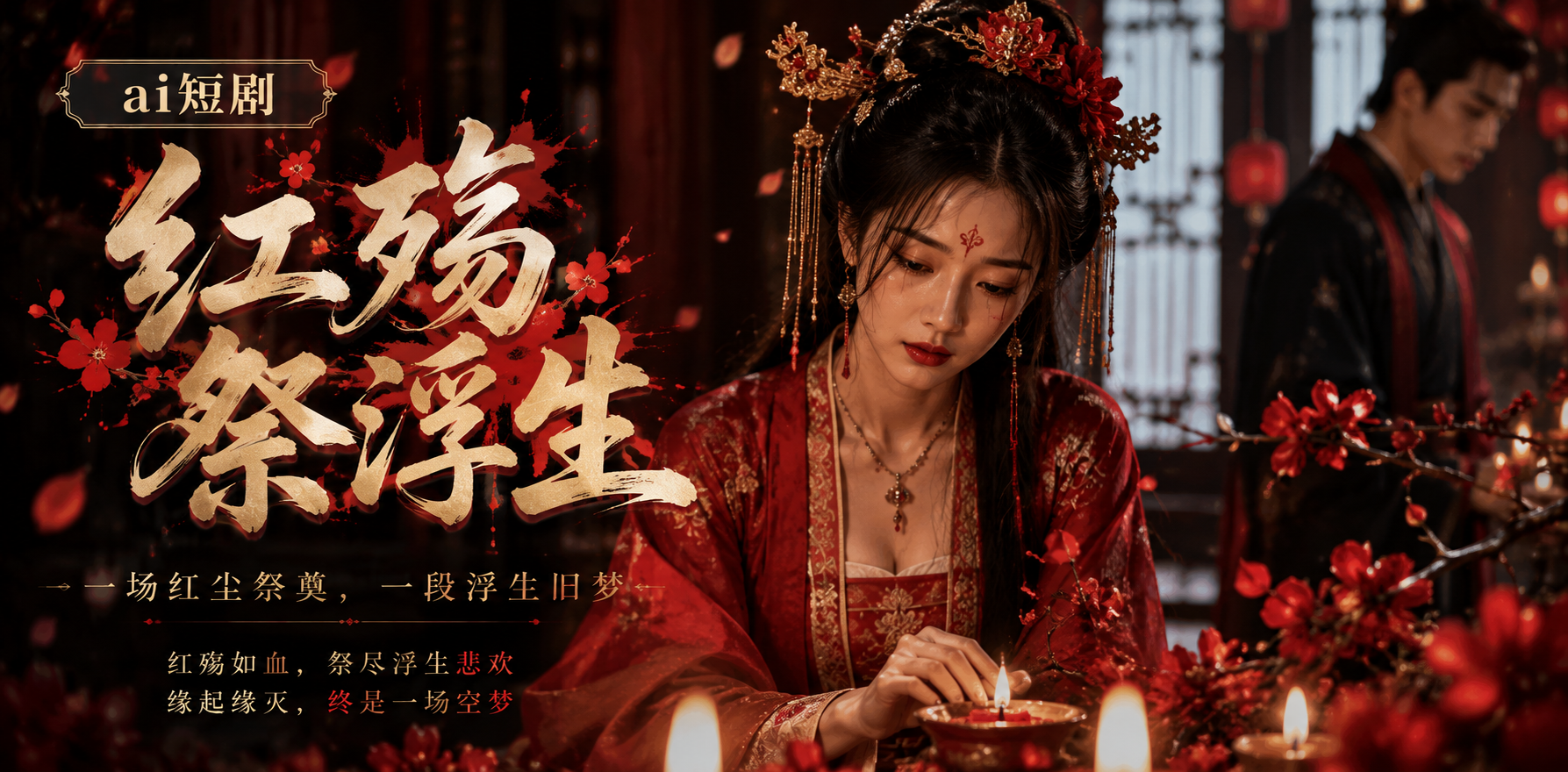 红殇祭浮生 红殇浮生亲密 ai短剧 红殇情欲故事 浮生缠绵
