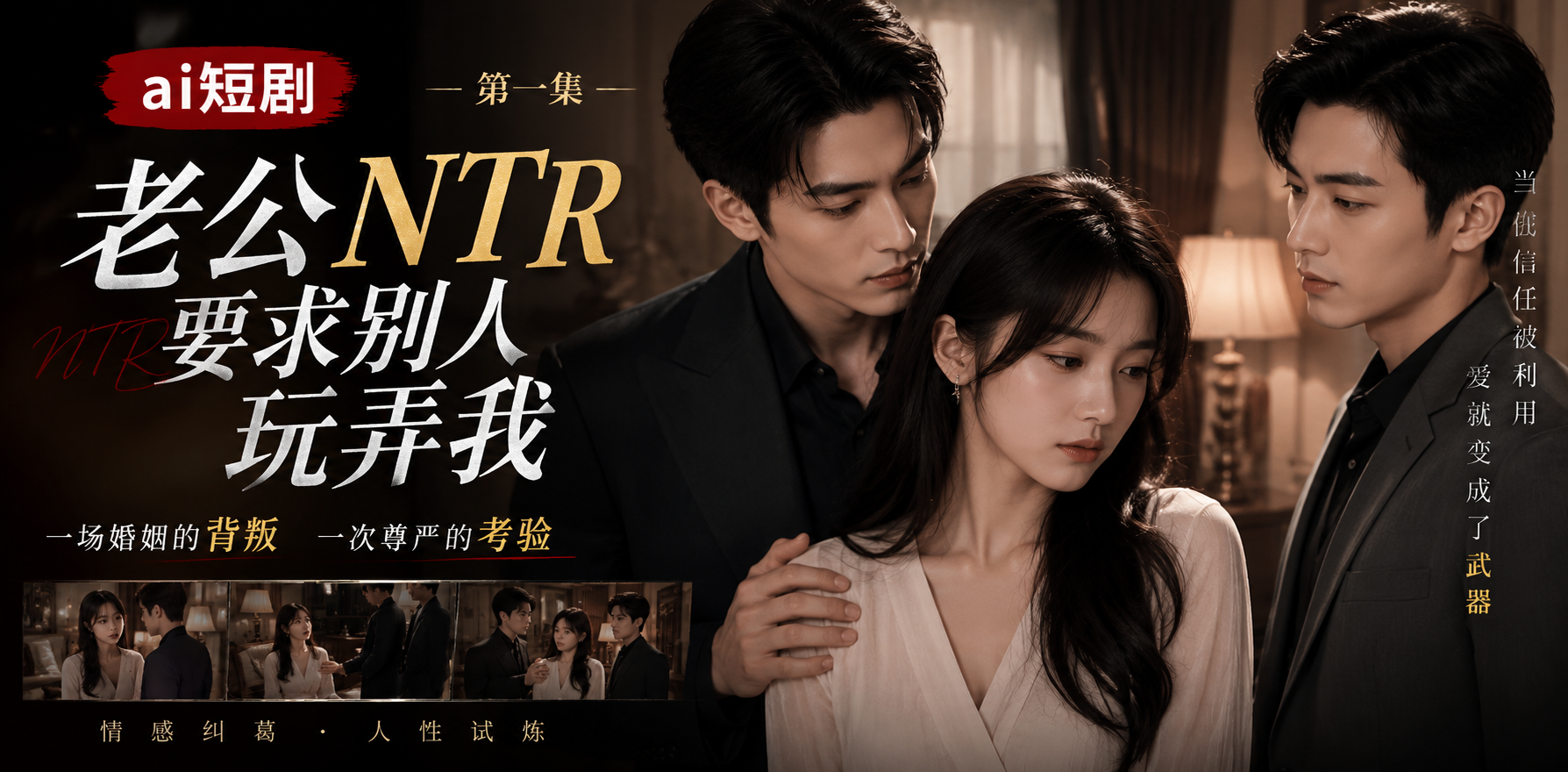 老公NTR要求别人玩弄我 第一集 丈夫初次安排 ai短剧 NTR情欲故事 玩弄开始