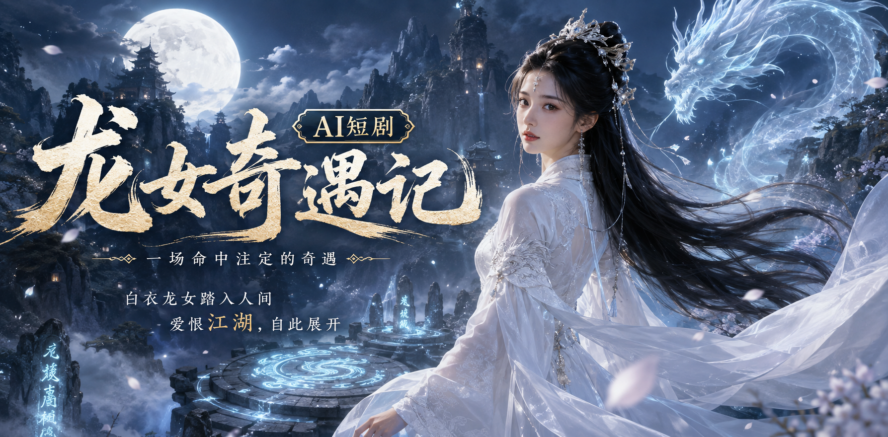 龙女奇遇记 龙女化人报恩 ai短剧 龙女情欲故事 奇遇缠绵