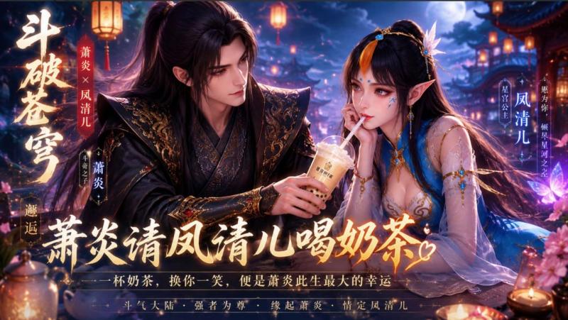 凤清儿喝奶茶私密秘辛 极品国漫女神遭遇高强度亲密互动