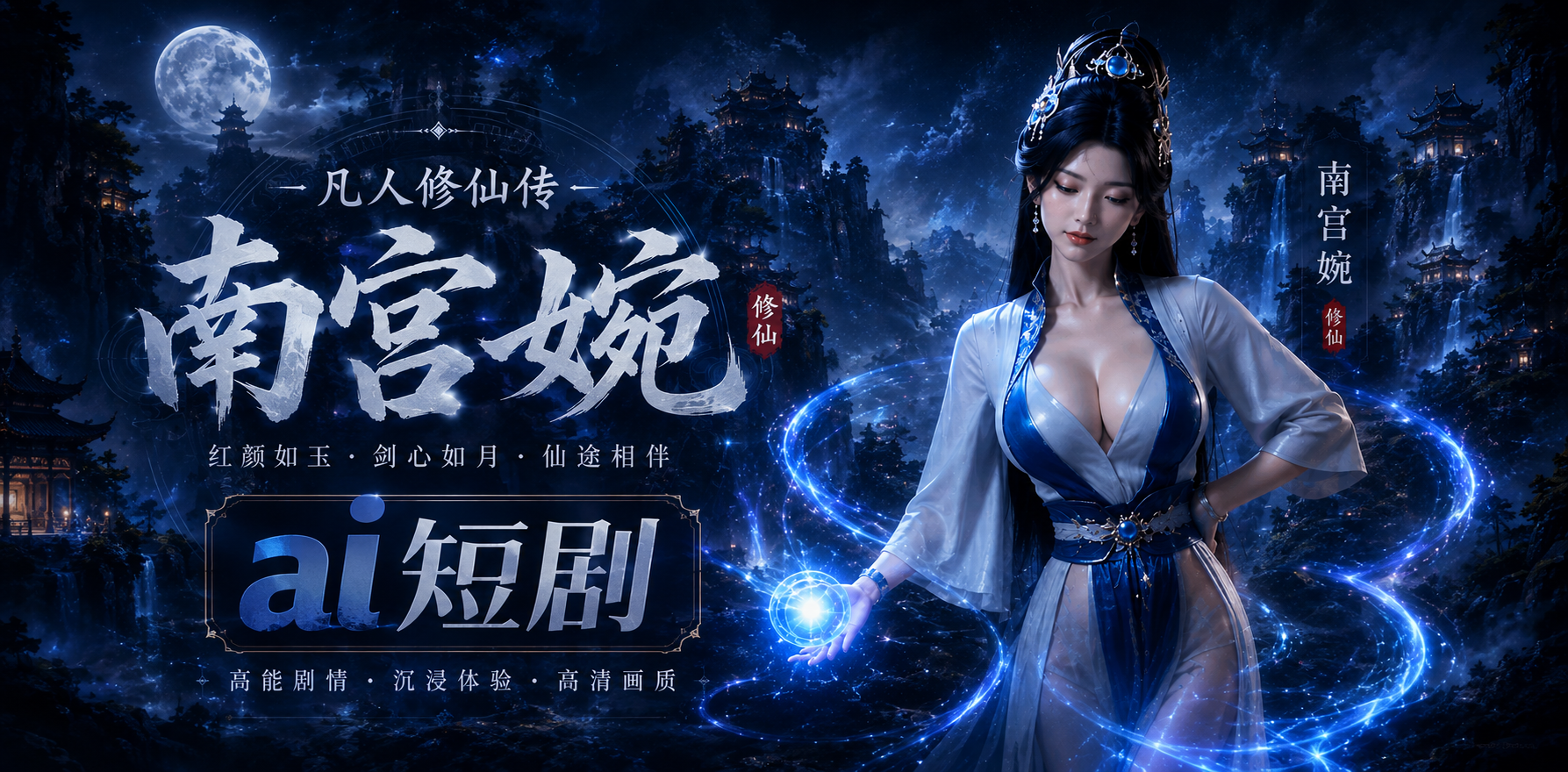 南宫婉 南宫婉双修 ai短剧 修仙情欲故事 南宫婉缠绵