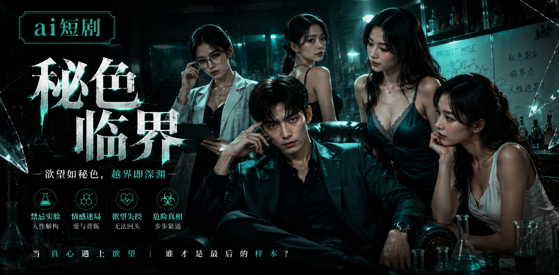 秘色临界 总裁秘书亲密 ai短剧 秘色情欲故事 临界缠绵