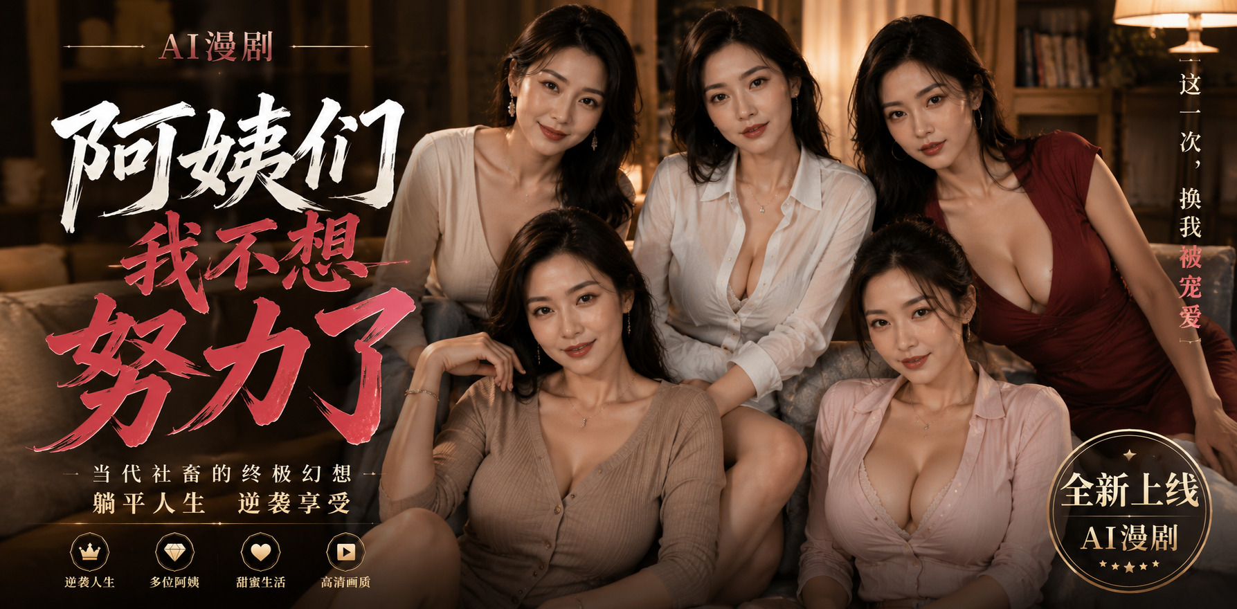 阿姨们我不想努力了 AI成人短剧 阿姨诱惑 ai短剧 阿姨情欲故事 阿姨缠绵