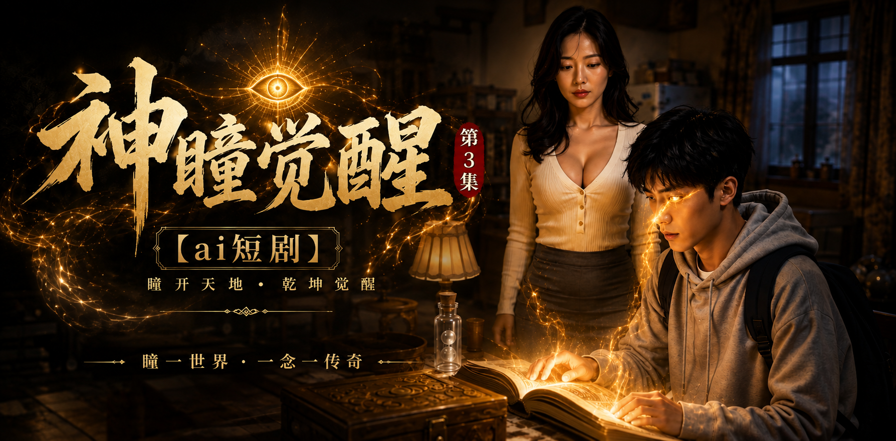 神瞳觉醒EP-3 神瞳扩展控制 ai短剧 神瞳情欲故事 觉醒缠绵