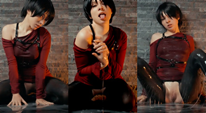 欧美炮机自慰博主 CreamySpot Cosplay 生化危机艾达王 被炮击冲顶直达高潮！