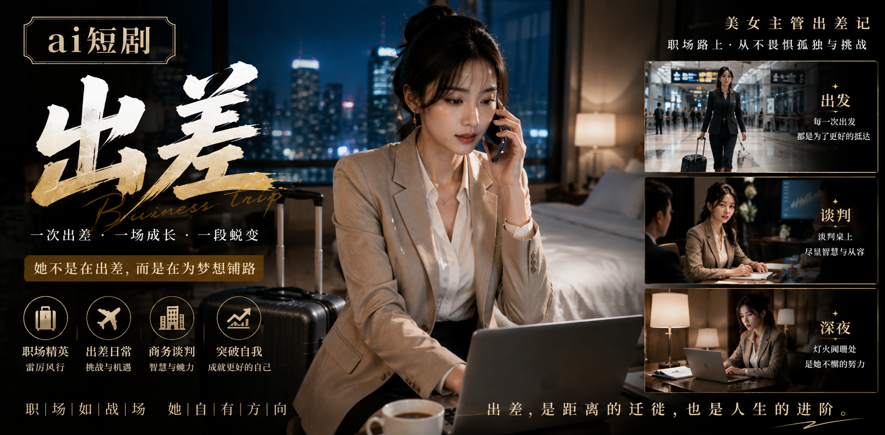 出差 美女主管东京 ai短剧 出差情欲故事 主管缠绵
