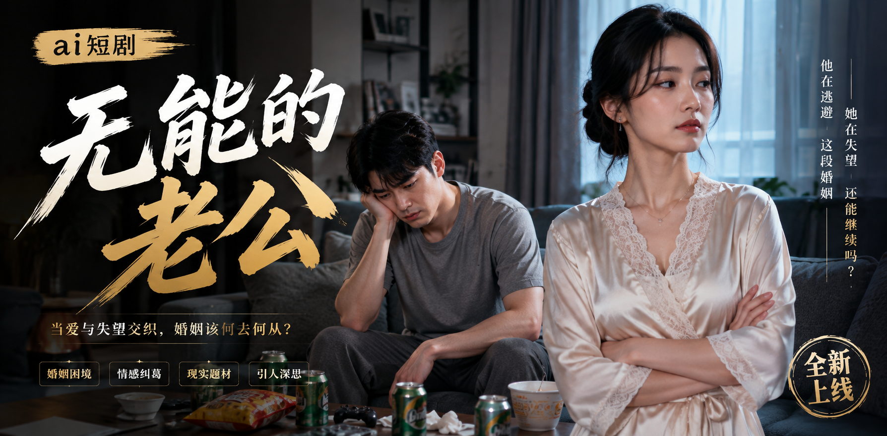 无能的老公 老公无力安慰 ai短剧 老公情欲故事 无能缠绵
