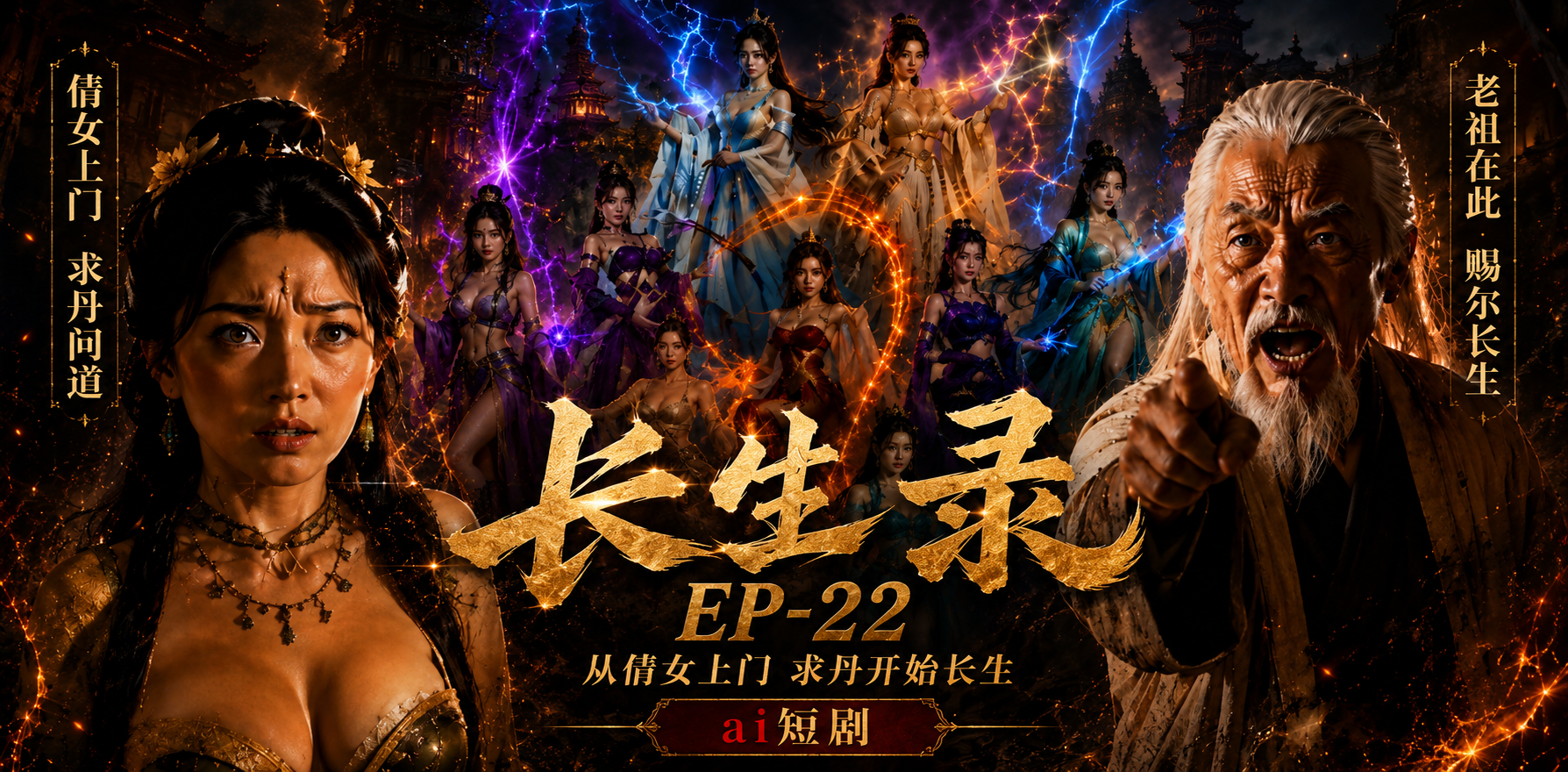 96岁快死的老头觉醒系统 第二天直接返老还童EP-19 ai短剧 长生录从侄女上门求丹开始长生
