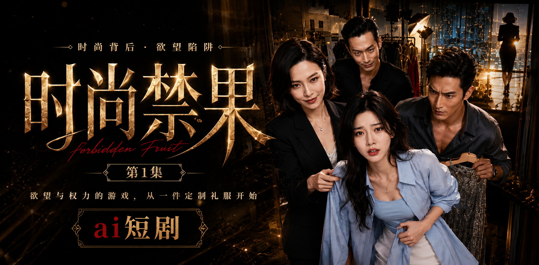 时尚禁果EP-1 时尚圈诱惑 ai短剧 禁果情欲故事 时尚缠绵