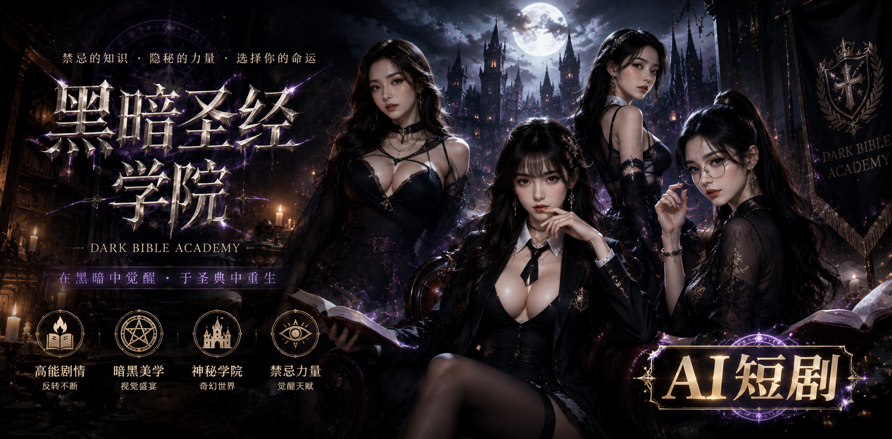 黑暗圣经 第一集 黑暗初入 ai短剧 黑暗情欲故事 圣经缠绵