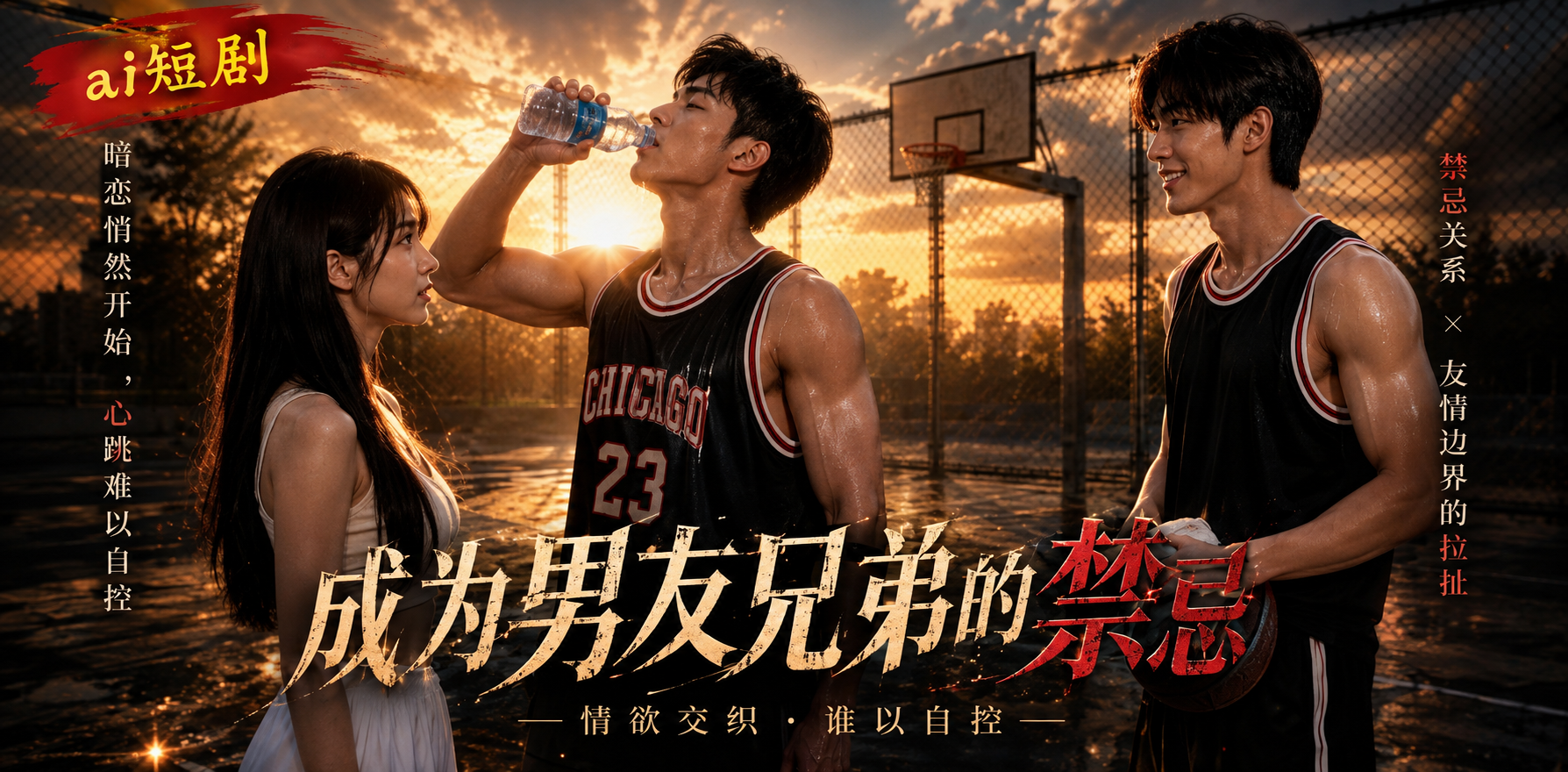 成为男友兄弟的禁肉 兄弟禁忌 ai短剧 禁肉情欲故事 兄弟缠绵