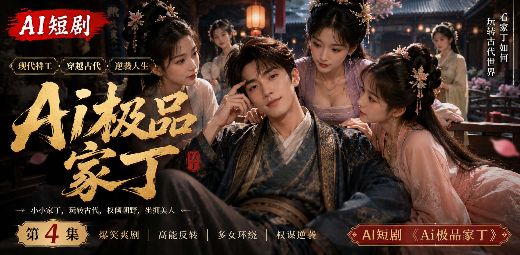 Ai极品家丁 第4集 家丁深入侍奉 ai短剧 家丁情欲故事 家丁缠绵