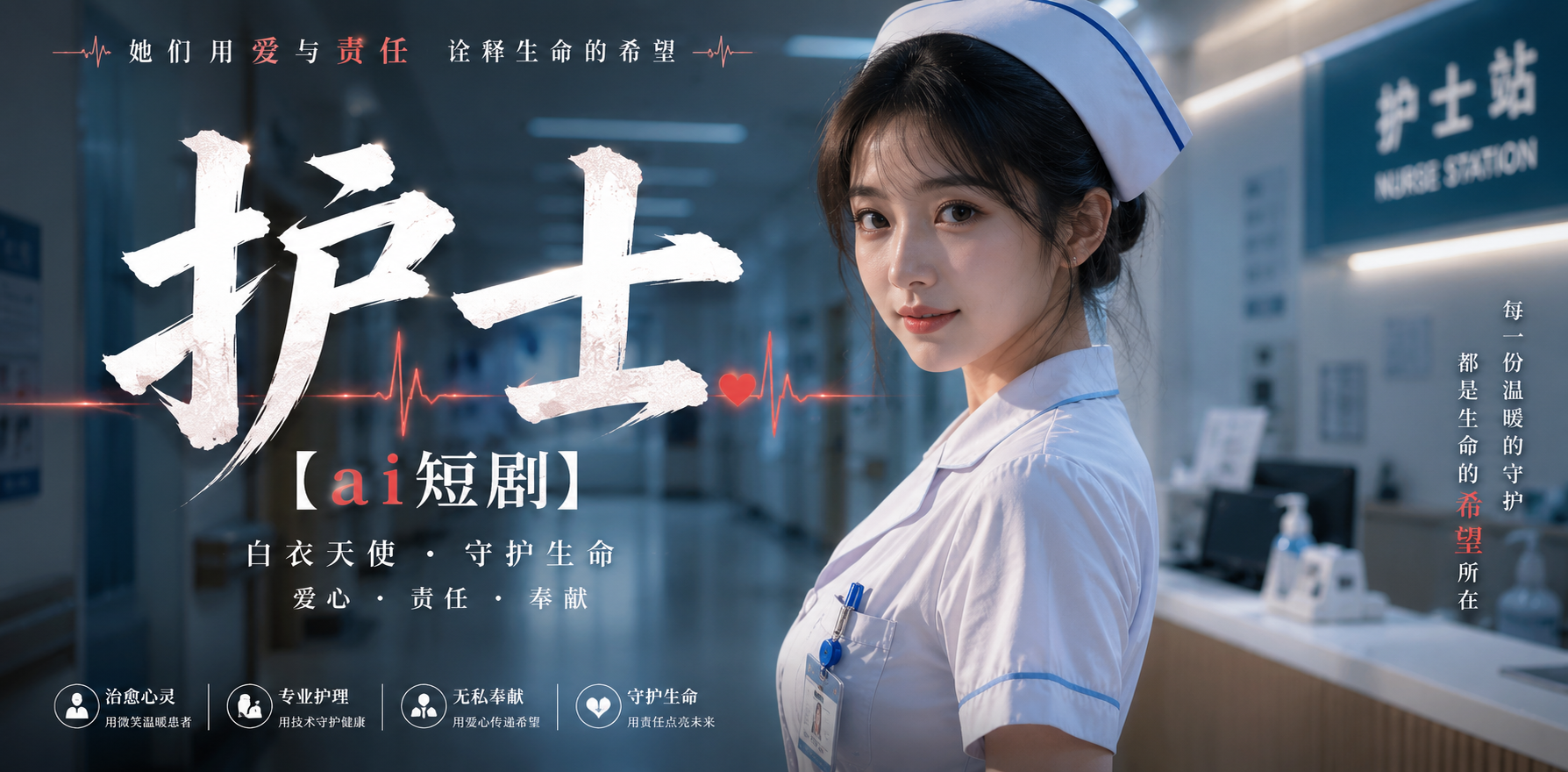 护士 真人短剧诱惑 ai短剧 成人AI情欲 护士缠绵故事