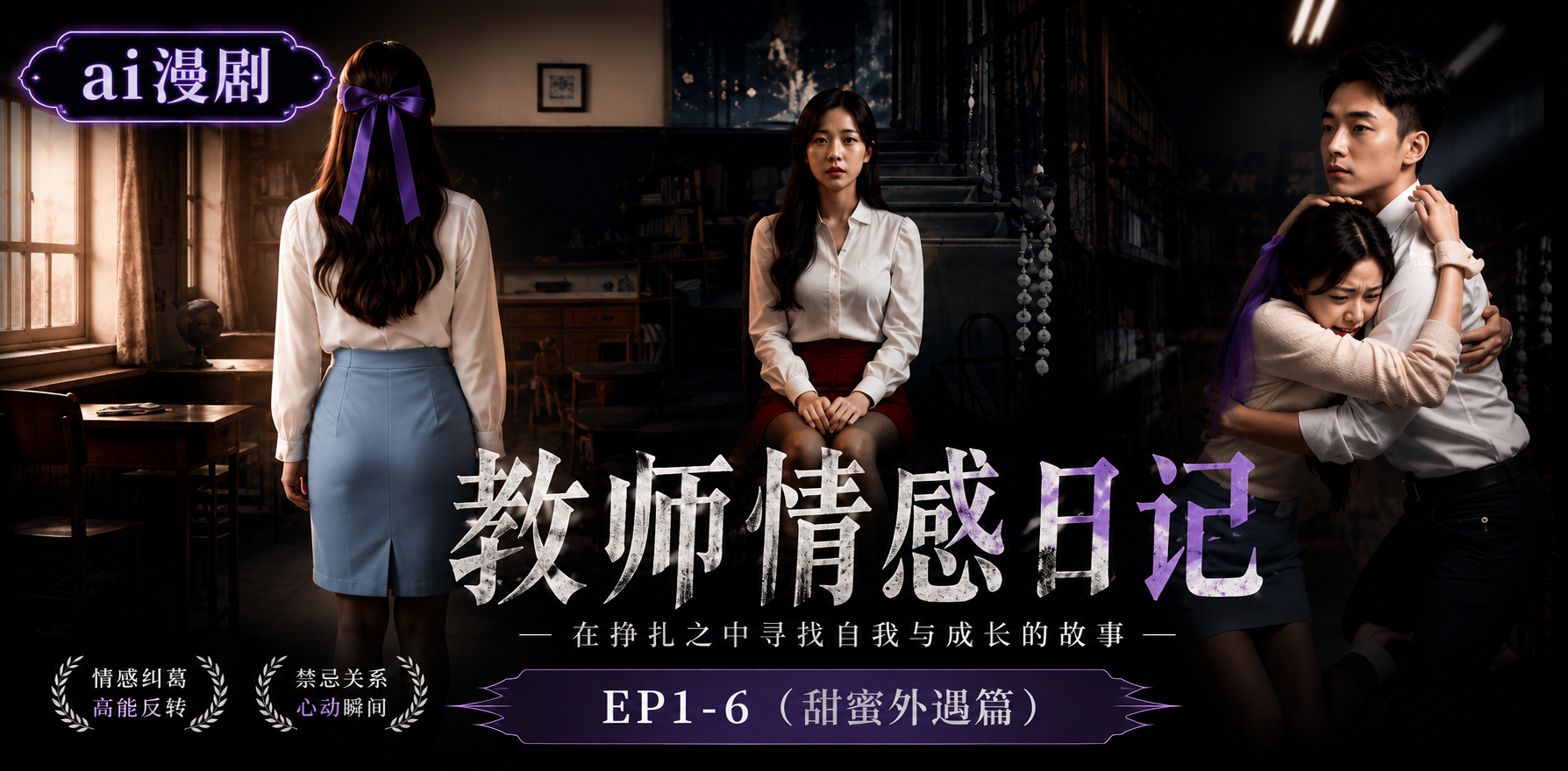 教师情感日记 女教师学生 ai漫剧 教师情欲故事 情感日记缠绵