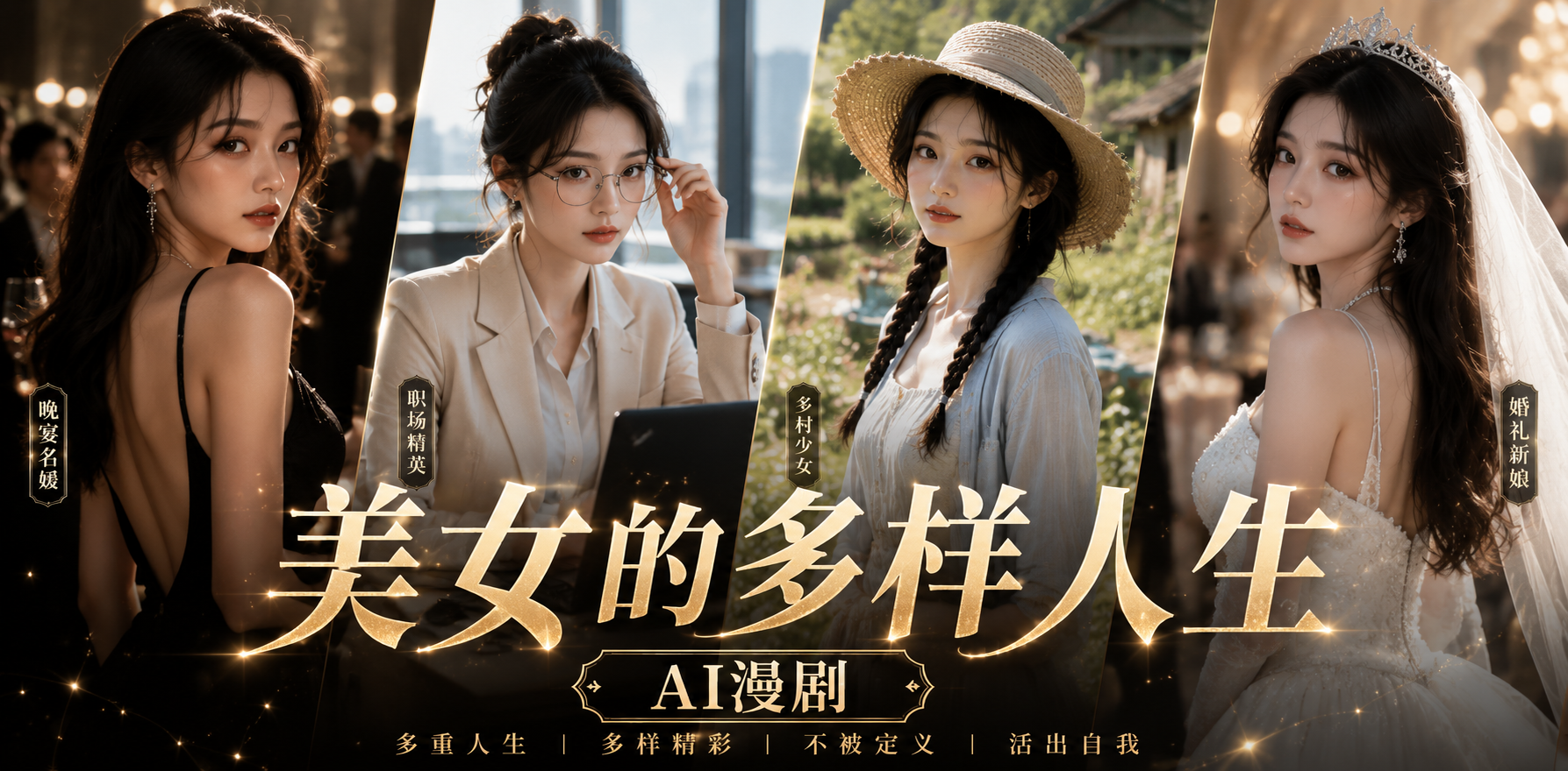 美女的多样人生 美女多样 ai短剧 AI国漫情欲 美女缠绵故事