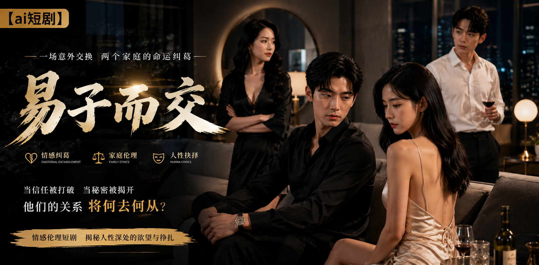 易子而交 禁忌换妻 ai短剧 换妻欲望故事 禁忌缠绵