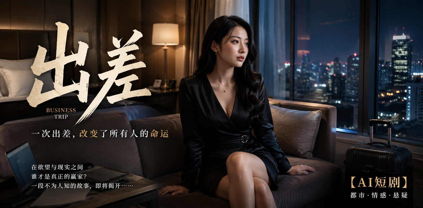 出差 酒店深夜 ai短剧 出差情欲故事 酒店缠绵