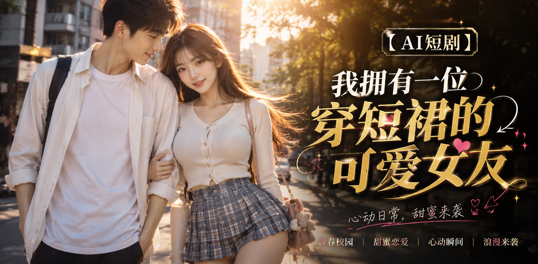 我拥有一位巨乳穿短裙的女友 巨乳女友诱惑 ai短剧 AI国漫情欲 短裙缠绵故事