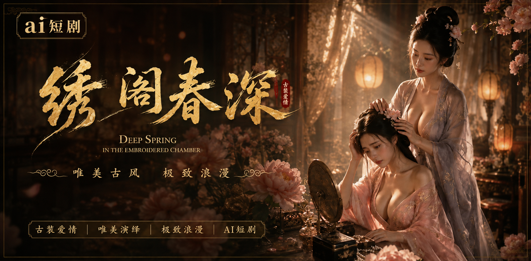 绣阁春深 深闺丫鬟侍奉 ai短剧 百合情欲故事 绣阁缠绵