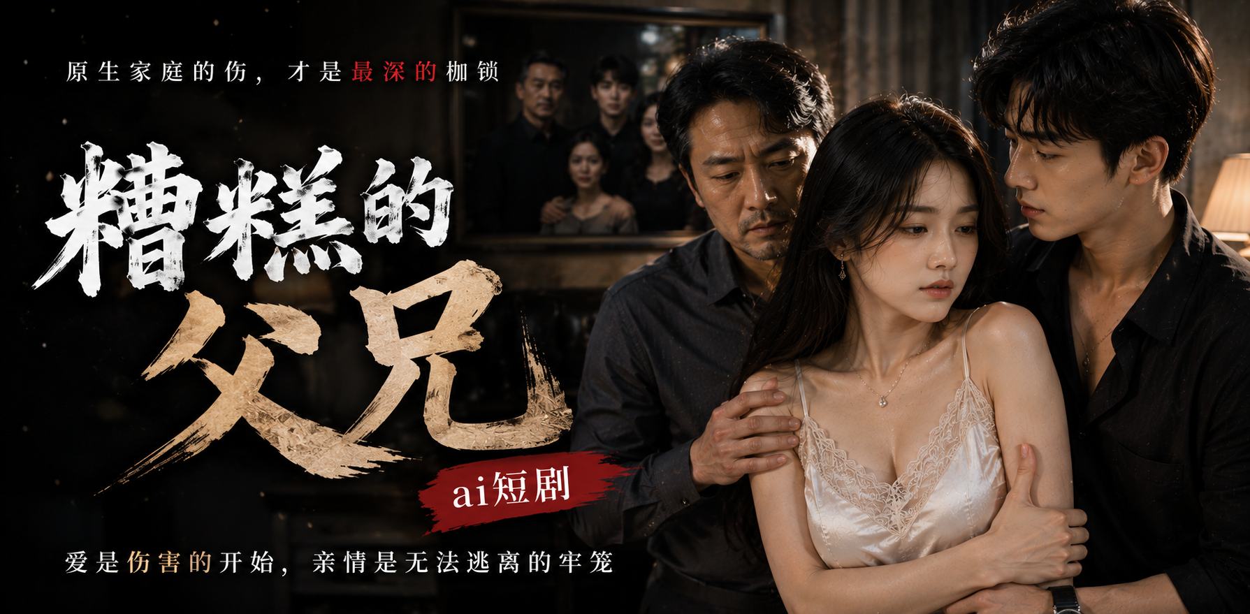 糟糕的父兄 父兄禁忌 ai短剧 父兄情欲故事 父兄缠绵