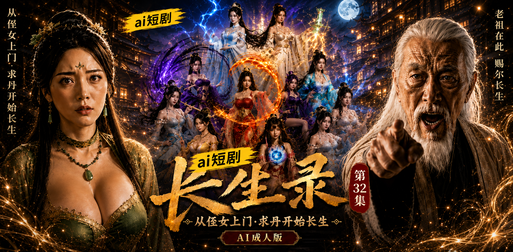 96岁快死的老头觉醒系统 第二天直接返老还童 EP-32 ai短剧 长生录从侄女上门求丹开始长生