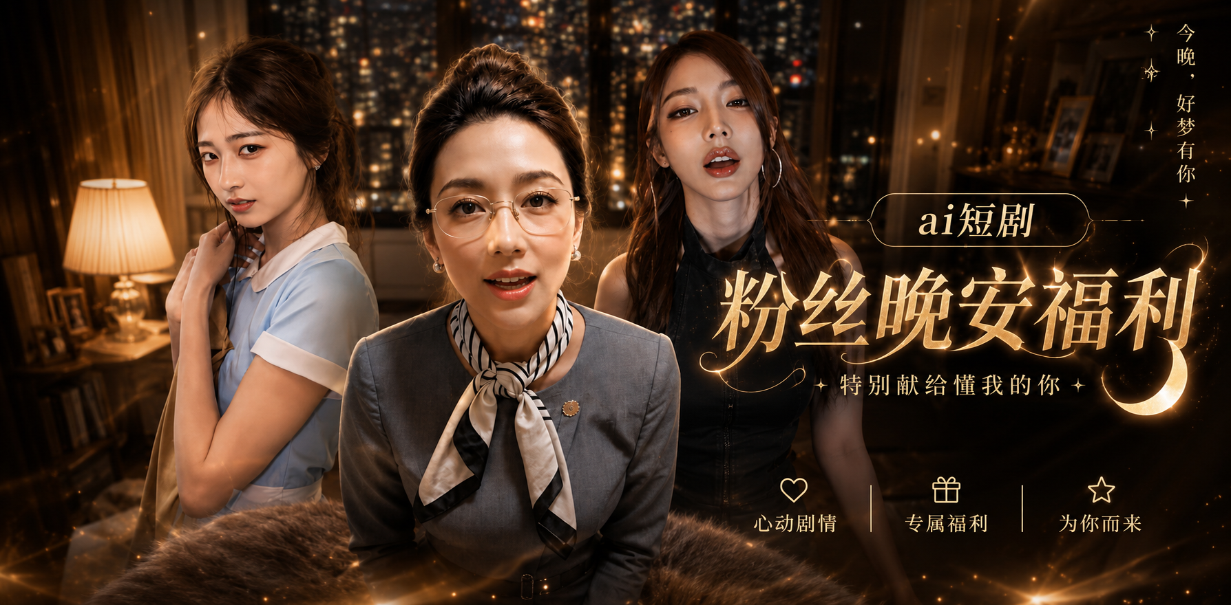 粉丝晚安福利 粉丝福利视频 ai短剧 粉丝情欲故事 晚安缠绵