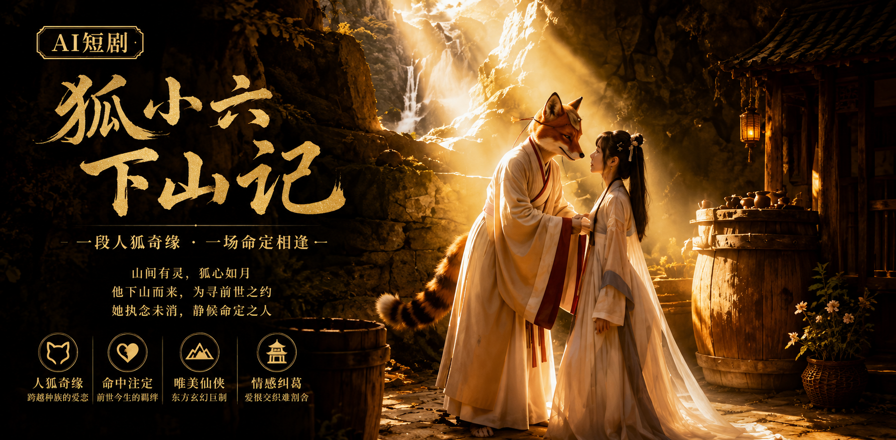 狐小六下山记 狐妖媚术 ai短剧 狐女情欲故事 狐小六缠绵