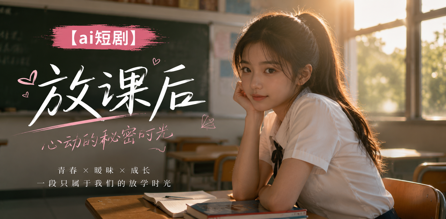 放课后 教室秘密时光 ai短剧 放学情欲故事 放课缠绵