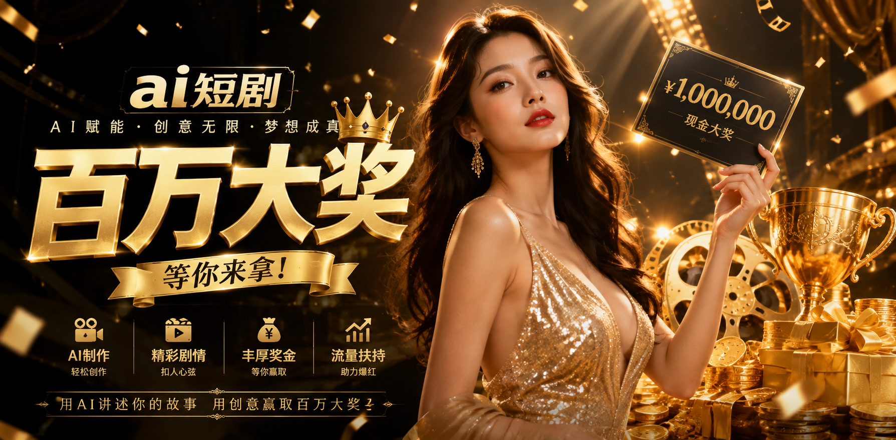 百万大奖 家庭大赛 ai短剧 家庭情欲故事 大赛缠绵