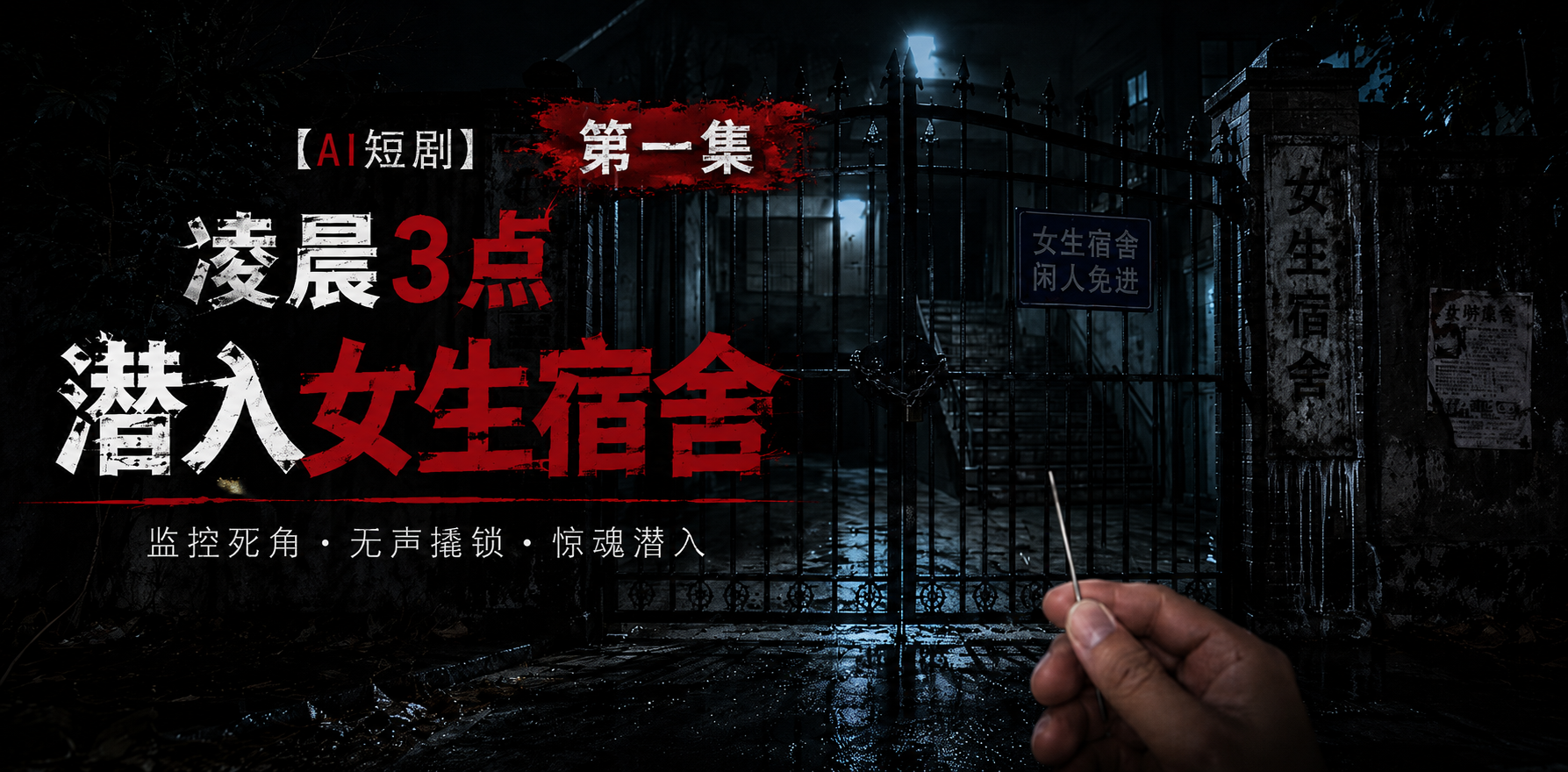 潜入女生宿舍 EP-1 宿舍初次潜入 ai短剧 宿舍情欲故事 潜入开始