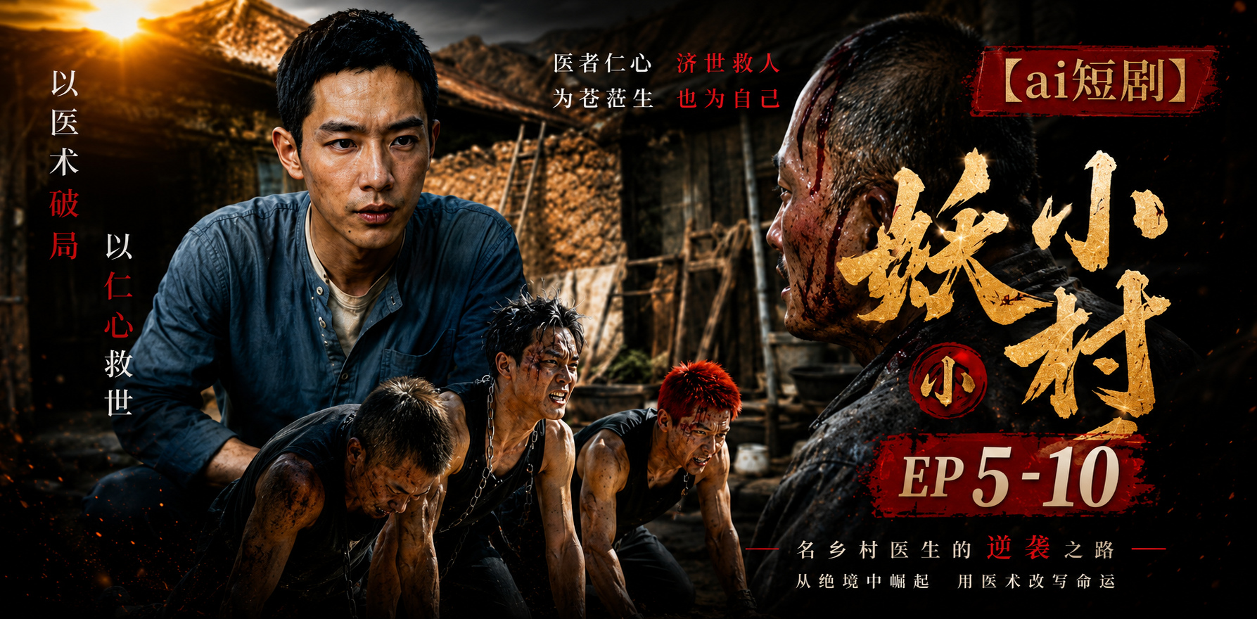 妖孽小村医 EP3-4 村医继续治疗 ai短剧 乡村情欲故事 村医缠绵