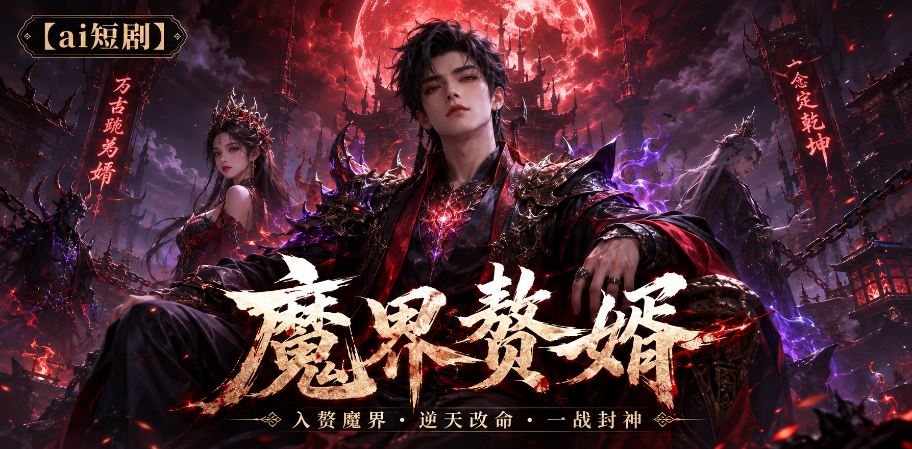 魔界赘婿 魔界公主性奴翻身 ai短剧 魔界情欲故事 赘婿缠绵