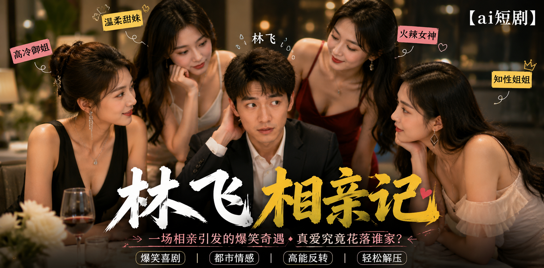 林飞相亲记 遇到极品美女 ai短剧 相亲情欲故事 极品缠绵