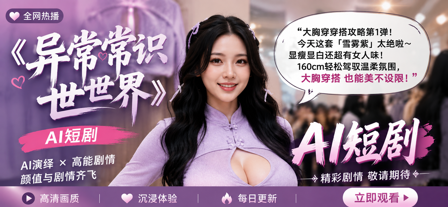 将露出大乳头视为美的异常常识世界 街头露乳常态 ai短剧 露乳情欲故事 异常世界缠绵