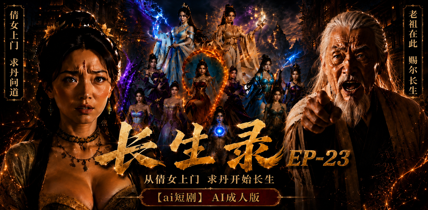 96岁快死的老头觉醒系统 EP-23 第二天直接返老还童 ai短剧 长生录从侄女上门求丹开始长生
