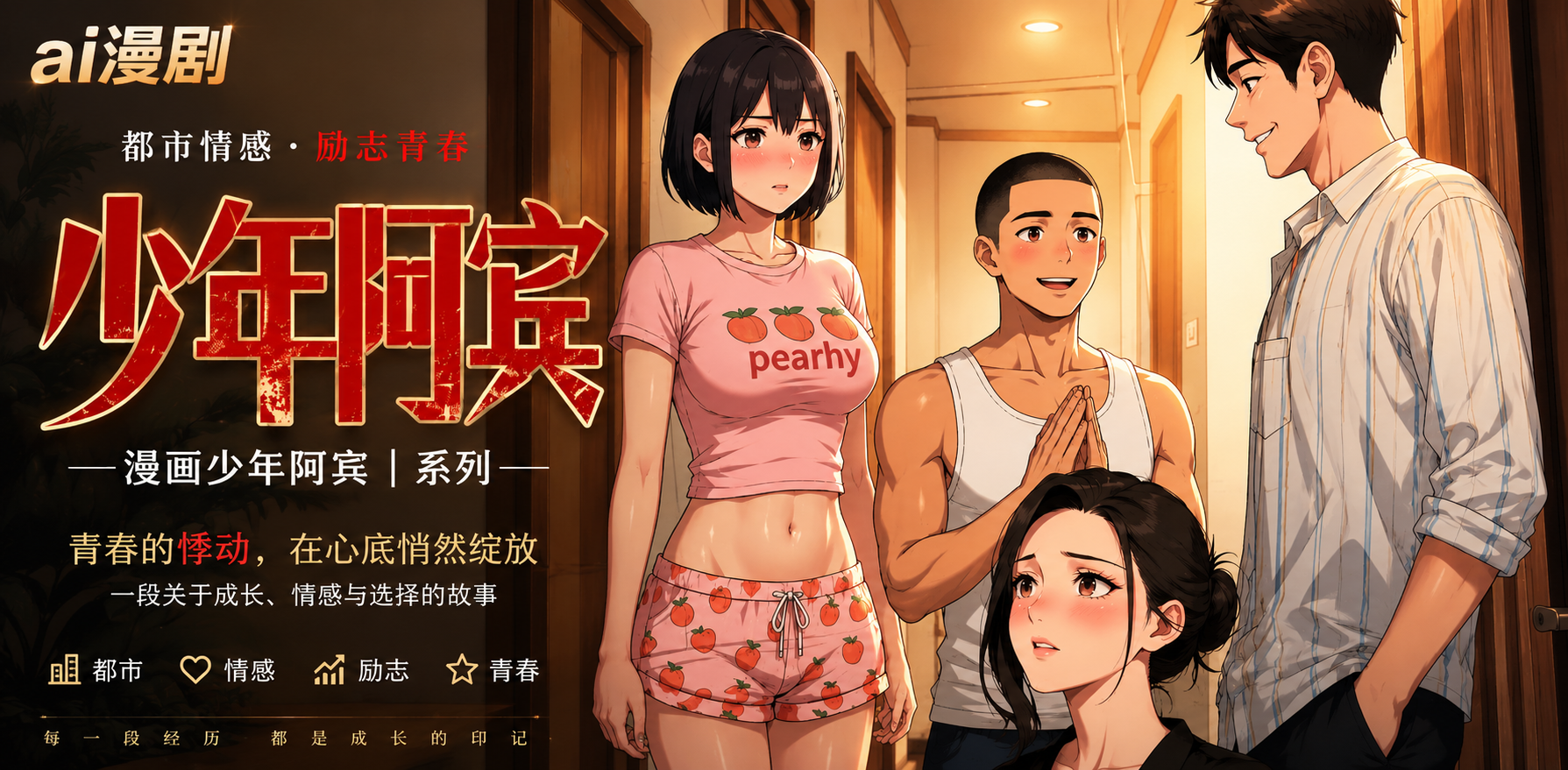 少年阿宾 邻家姐姐诱惑 ai漫剧 少年情欲故事 阿宾缠绵
