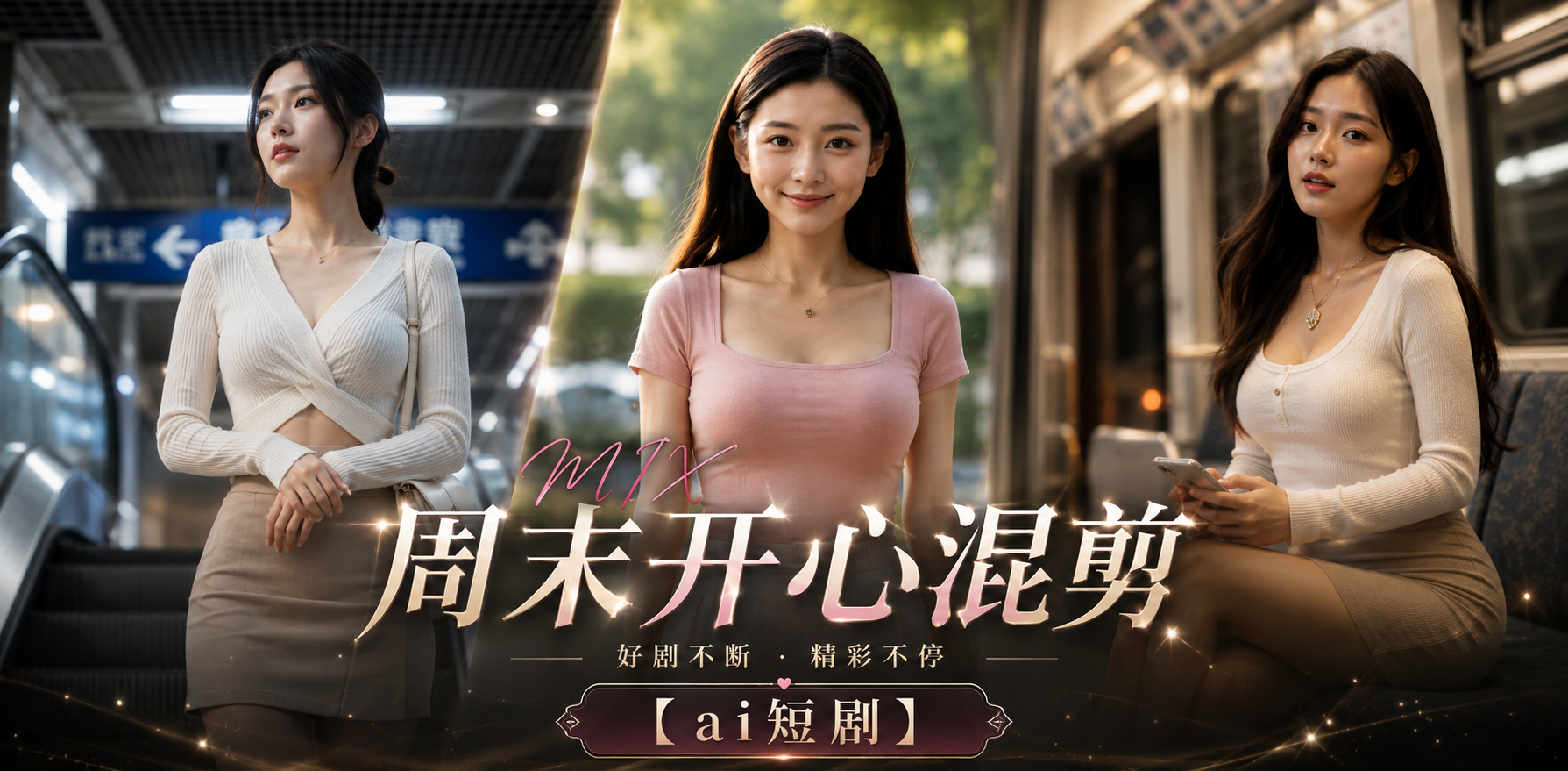 周末混剪 都市情侣周末 ai短剧 周末情欲故事 混剪缠绵