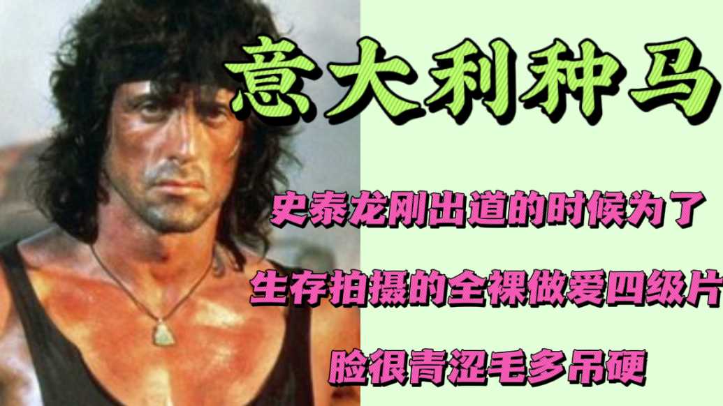 史泰龙刚出道的时候为了生存拍摄的四级片 脸很青涩 毛多吊硬