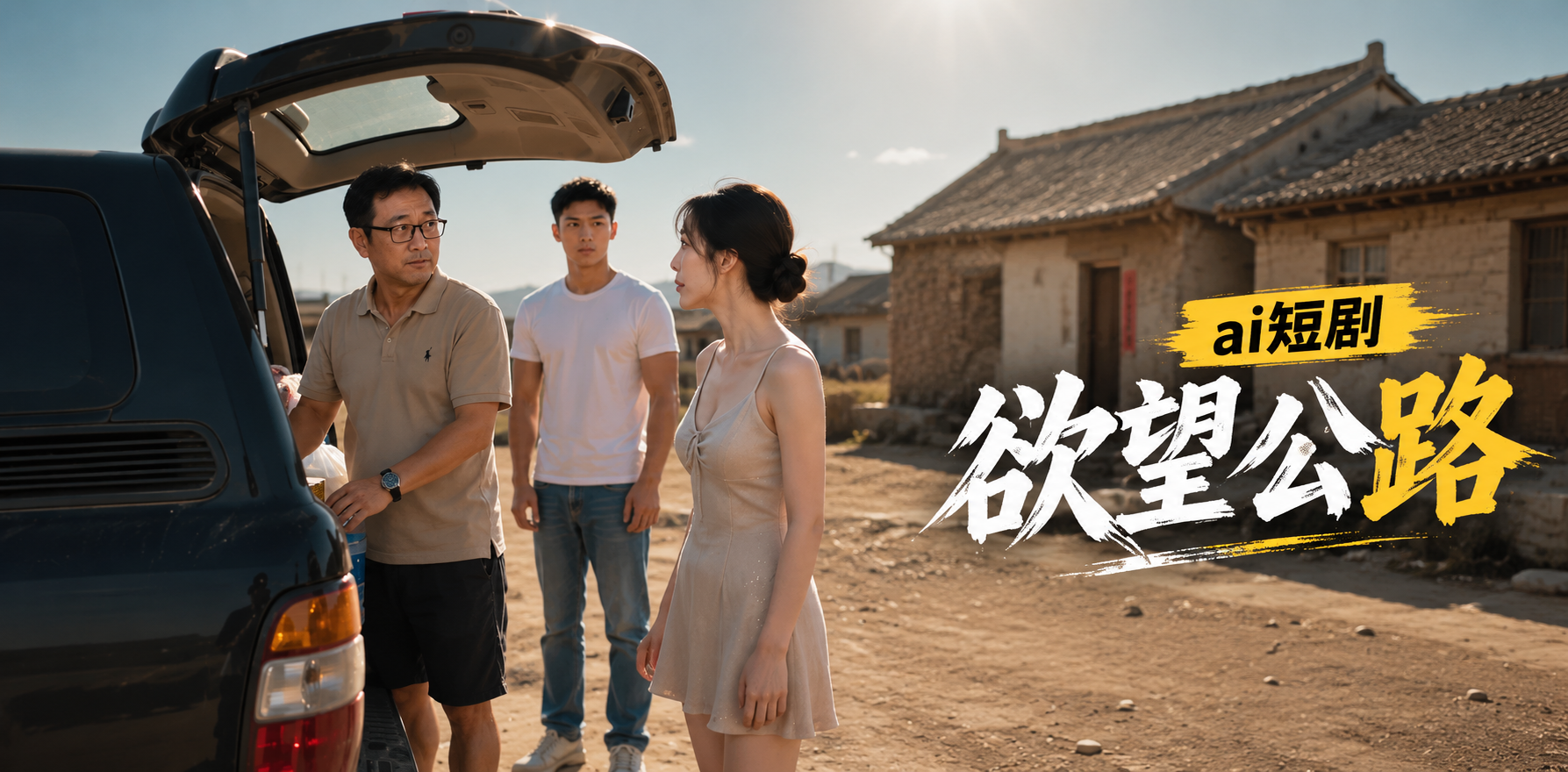 欲望公路 继母继子旅行 ai短剧 欲望情欲故事 公路缠绵