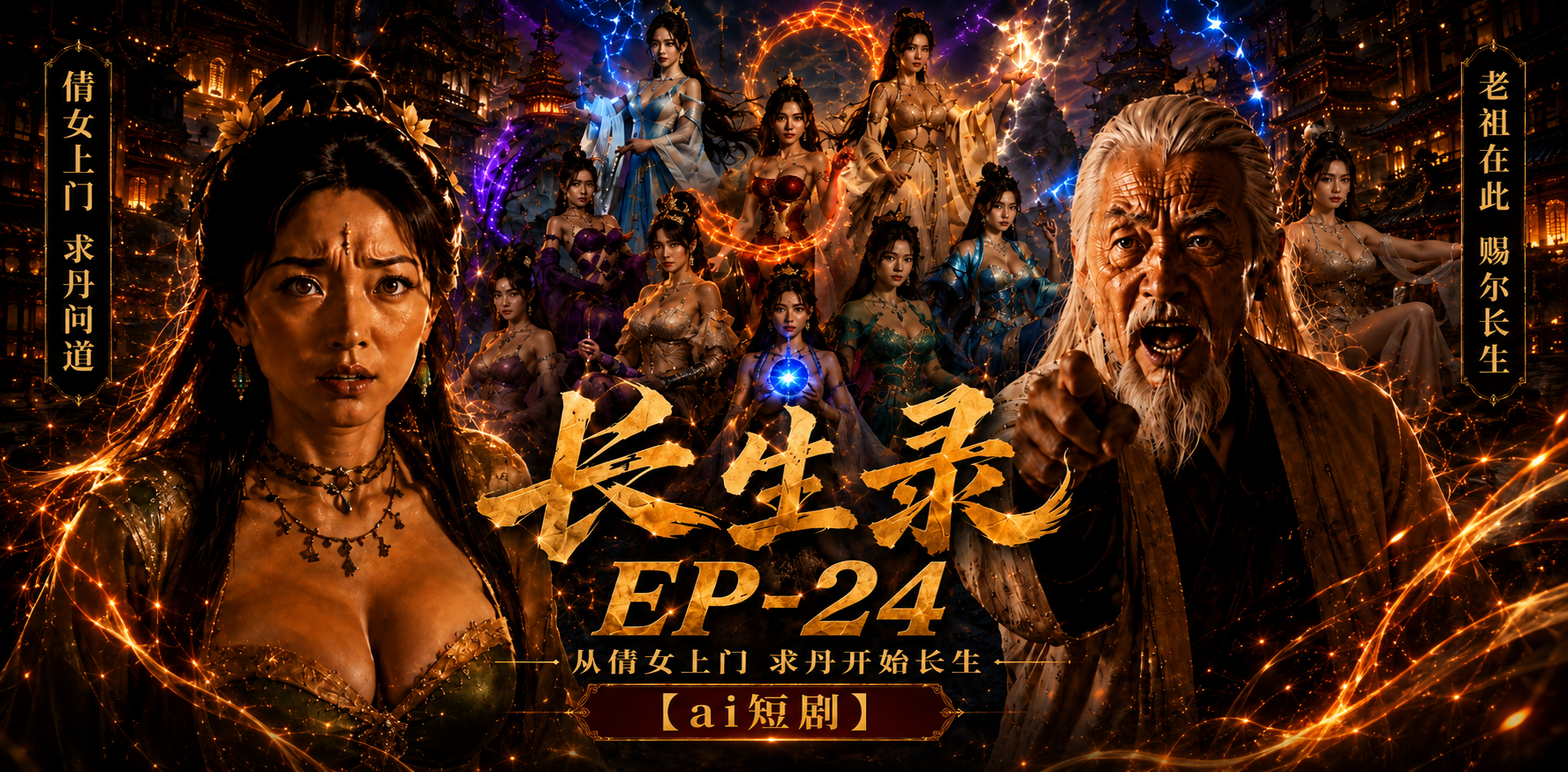96岁快死的老头觉醒系统 第二天直接返老还童 EP-23 ai短剧 长生录从侄女上门求丹开始长生