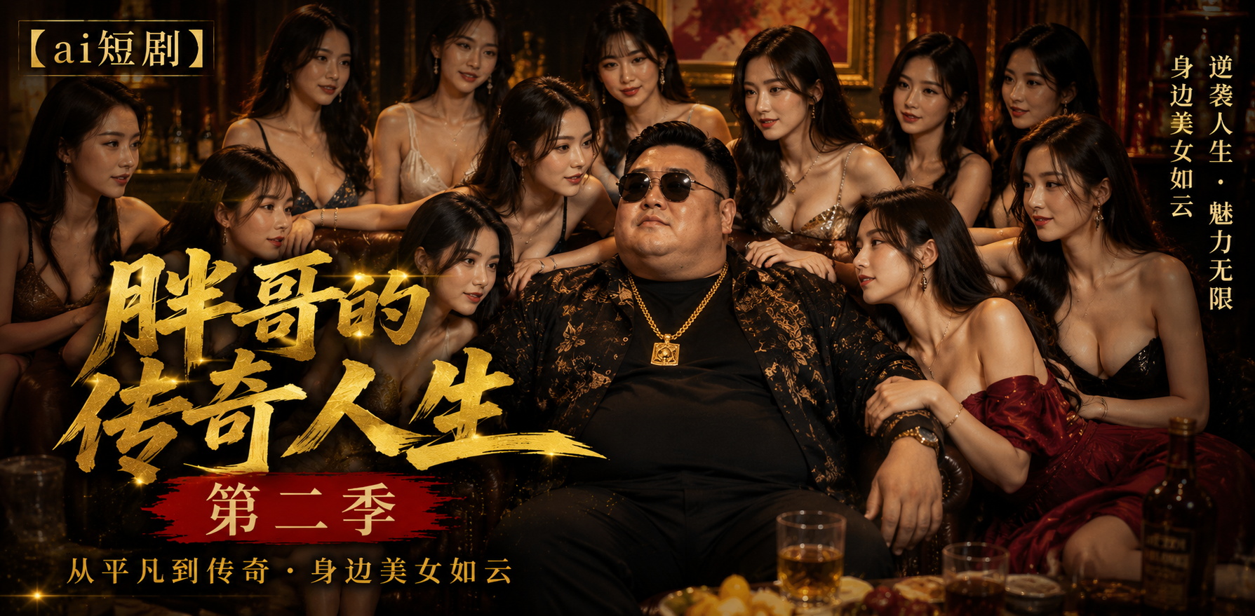 胖哥的传奇人生第二季 肚腩桃花旺 ai短剧 成人情欲故事 胖哥缠绵