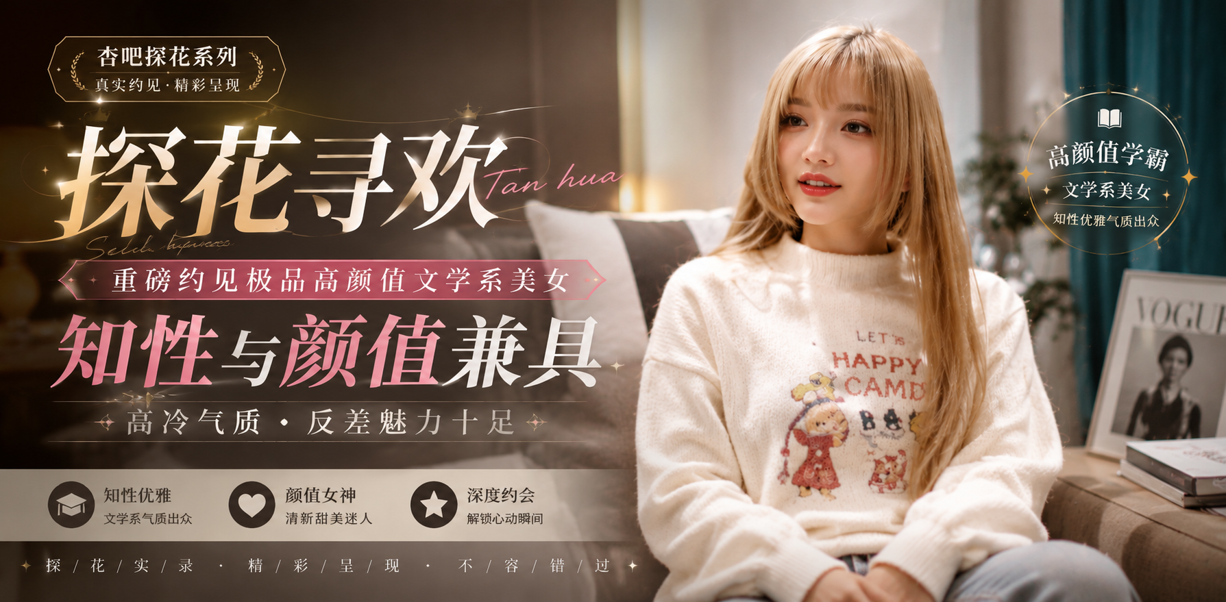 探花寻欢 重磅约战极品高颜值文学系 美女 自带极品长腿美乳狂暴抽插操起来非常爽