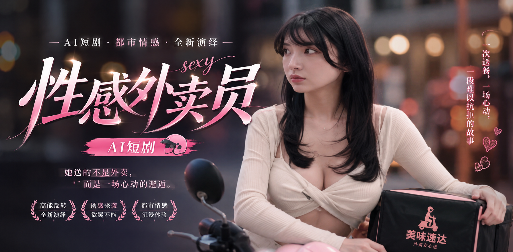 如此送外卖 性感外卖员 深夜上门送餐意外变成贴身私密服务 ai成人 画面极具冲击力让人看得浑身燥热 ai短剧