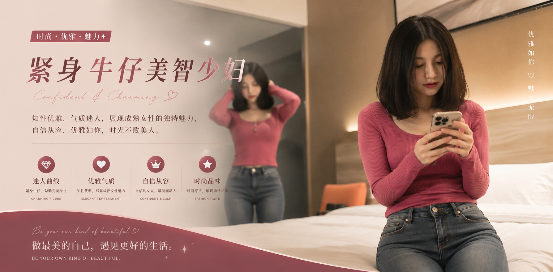 探花精选 双飞紧身牛仔美智少妇 叫声淫荡非常骚