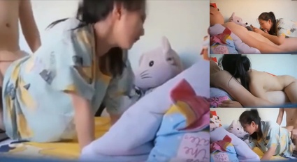 真实兄妹乱伦 表妹回家偷情哥哥 乱伦床上贴身猛干到腿软内射