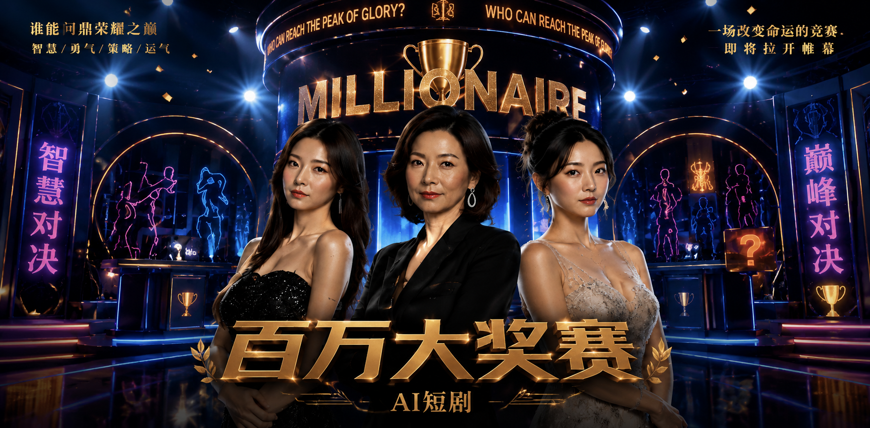 百万大奖赛 AI短剧 她全力参赛后那汗水交织的角逐让人血脉偾张